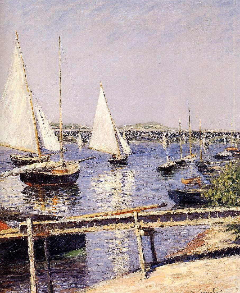 Gustave Caillebotte Sailing Boats at Argenteuil